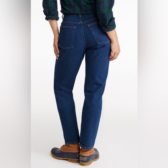 Vintage L.L. Bean Womens Double L Jeans High Rise Relaxed Tapered 14 Petite - Picture 6 of 6